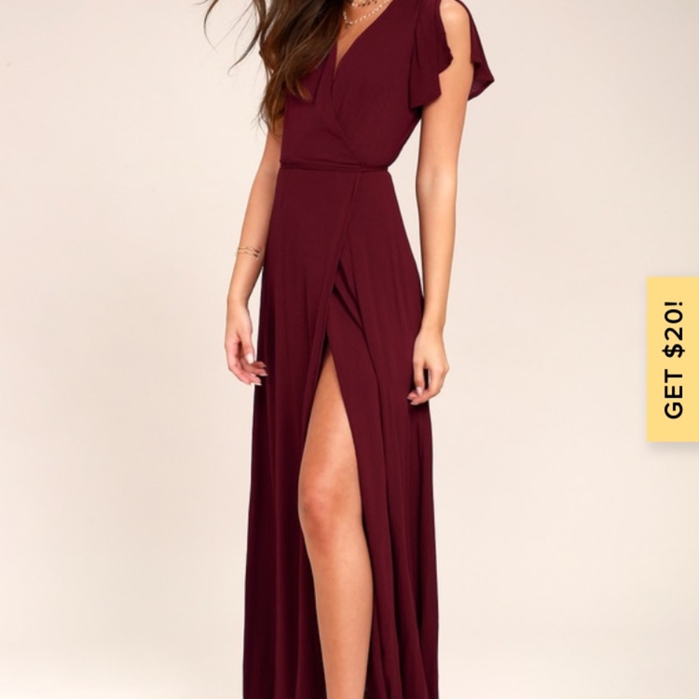 Lulus Heart of Marigold Burgundy